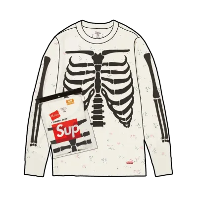 Supreme x Hanes Bones Thermal Crew (1 Pack) (25FW) "Floral"