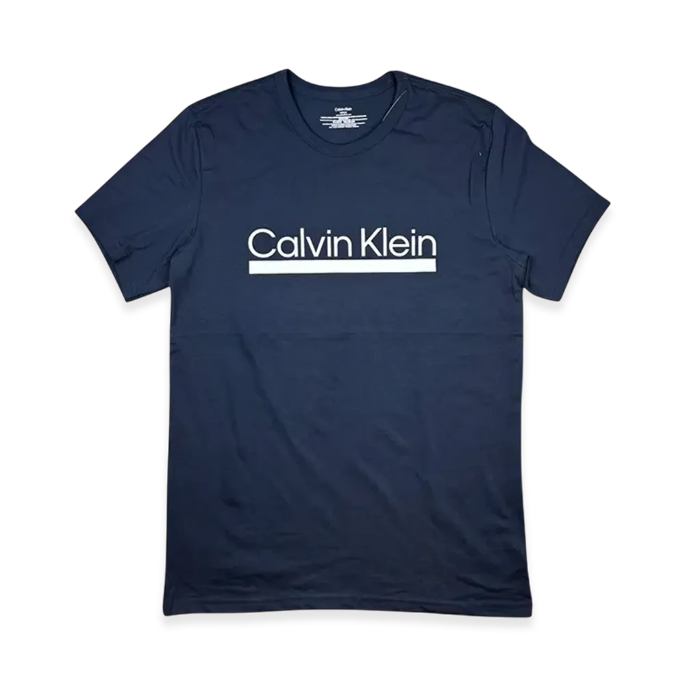 Calvin Klein Logo Crew Neck T-Shirt "Navy"