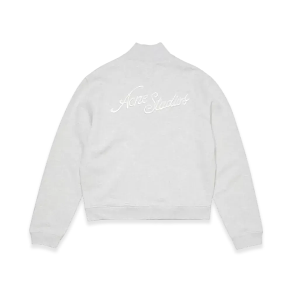 Acne Studios Zip-Up Sweatshirt "Pale Grey Melange"
