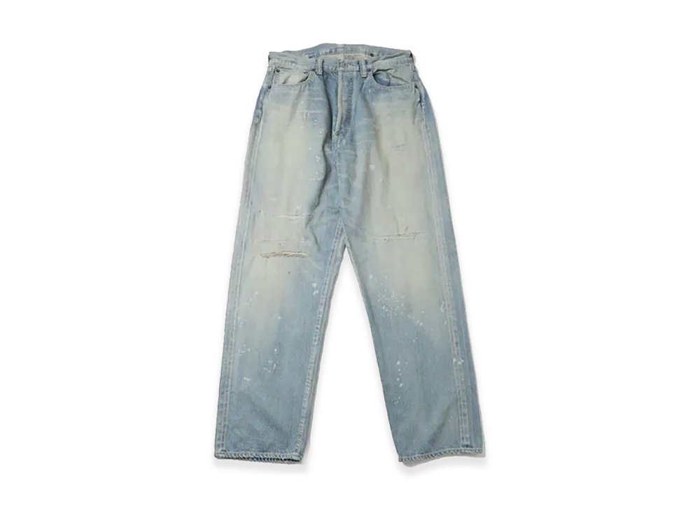 A.PRESSE No.37 Washed Wide Denim Pants "Bleach"
