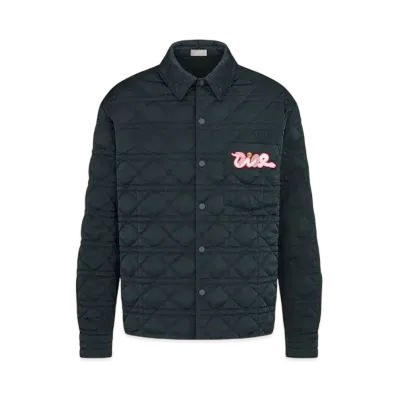 Dior x KAWS Overshirt Technical Satin "Navy Blue"