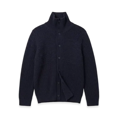 Maison Margiela Chunky Knit High-Neck Cardigan "Nevy"