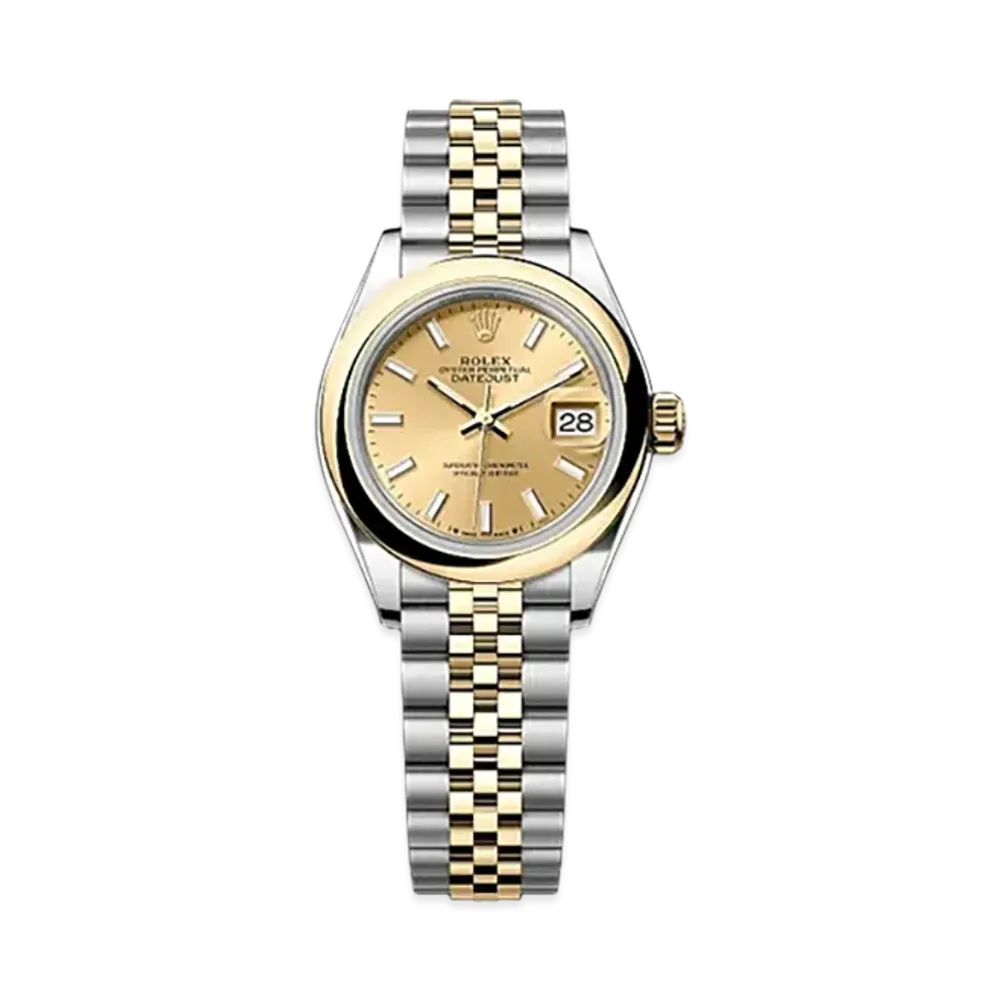 ROLEX Lady-Datejust 28mm Oystersteel & Yellow Gold 279163 "Champagne-colour"