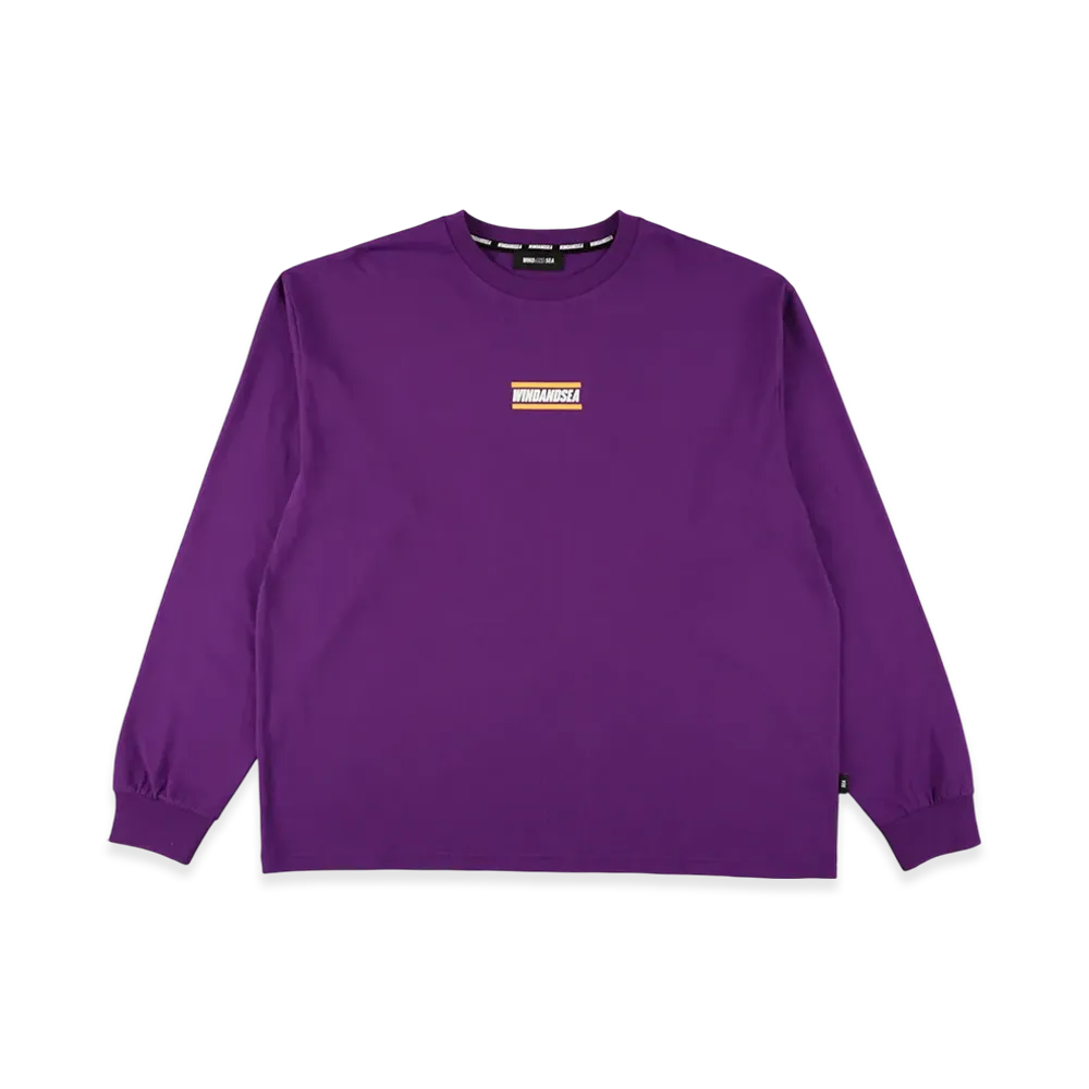 WIND AND SEA Front Logo L/S Tee "Purple"