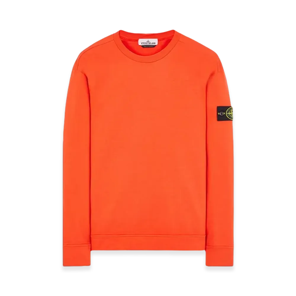 Stone Island 63750 Heavy Cotton Fleece Crewneck Sweatshirt - 23FW "Lobster Red"