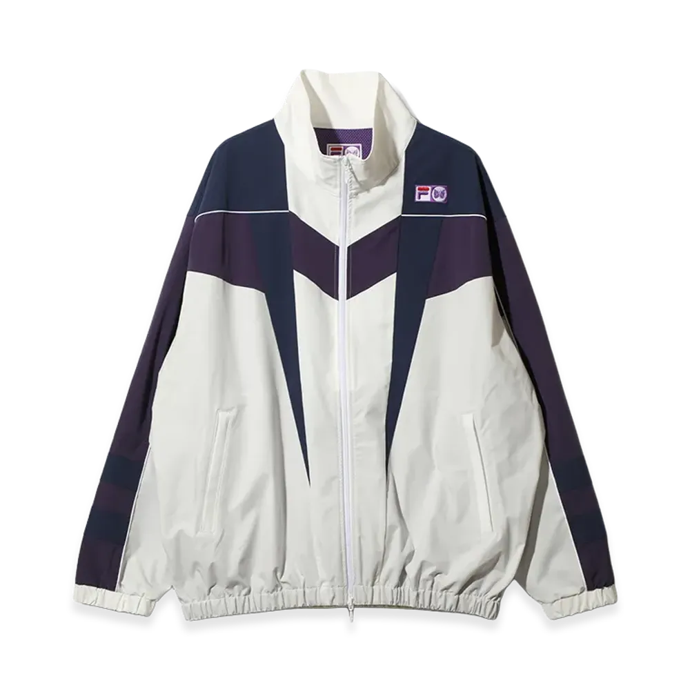 NEEDLES x FILA Star Cut Over Sized Windbreaker "White/Navy/Purple"