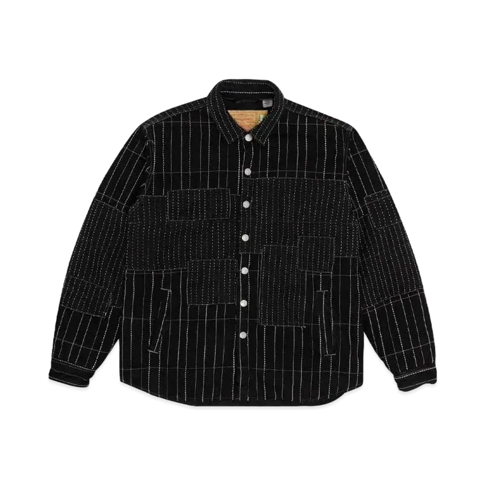 DENIM TEARS Peace Patchwork Padded Jacket "Black"