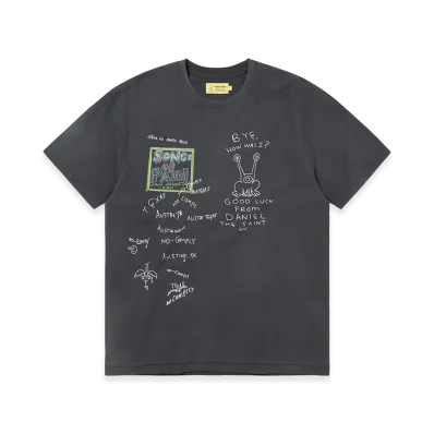 thisisneverthat x Daniel Johnston SONGS of PAIN Faded Tee "Off Black"