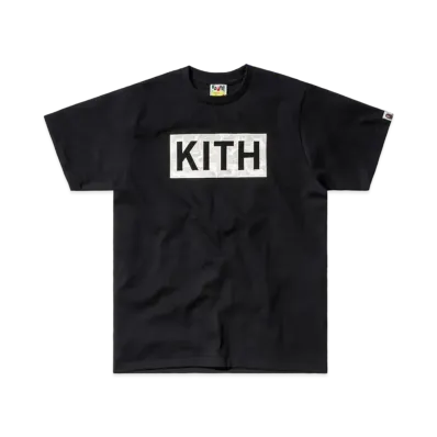 Kith A BATHING APE S/S Logo Tee "Black"
