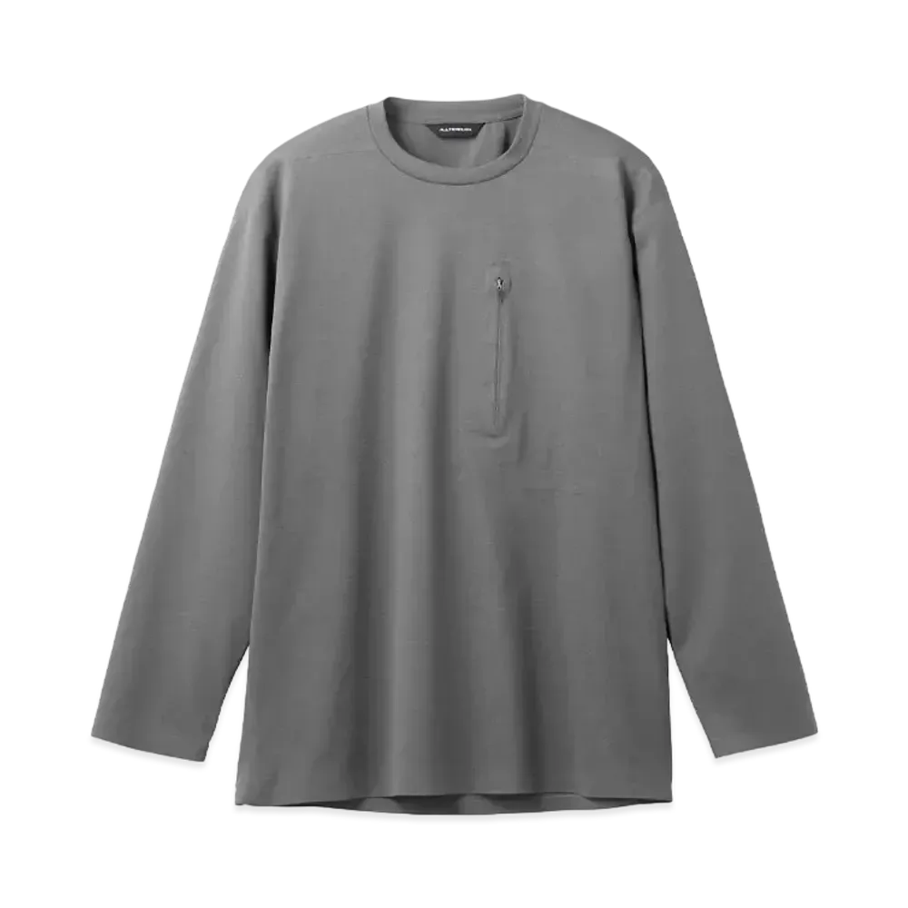 DESCENTE ALLTERRAIN L/S Crew Neck Tee "Nell Gray"