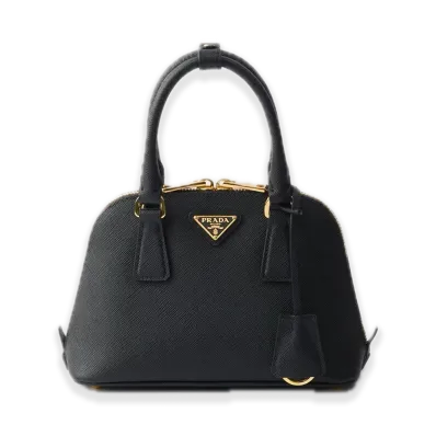 PRADA Saffiano Leather Mini Bag "Black"