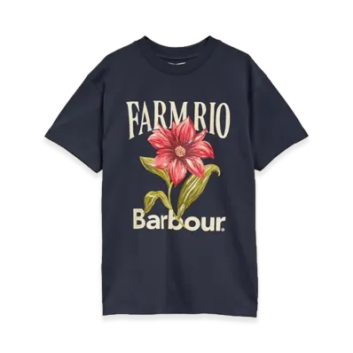 Barbour x FARM Rio Women's Wildflower T-Shirt "Navy"