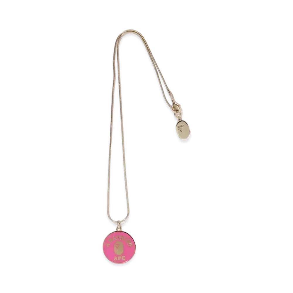 A BATHING APE College Necklace "Pink"