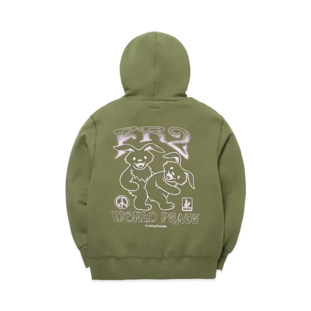 FR2 World Peace Hoodie "Khaki"