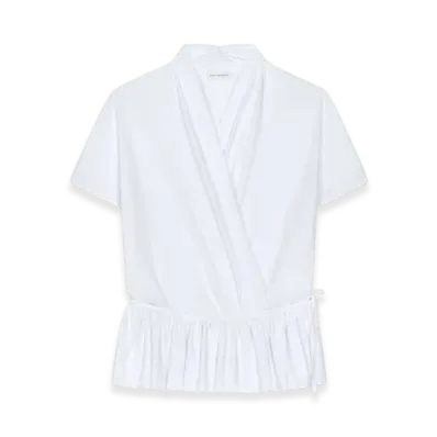 DRIES VAN NOTEN Women's Peplum Tee "White"