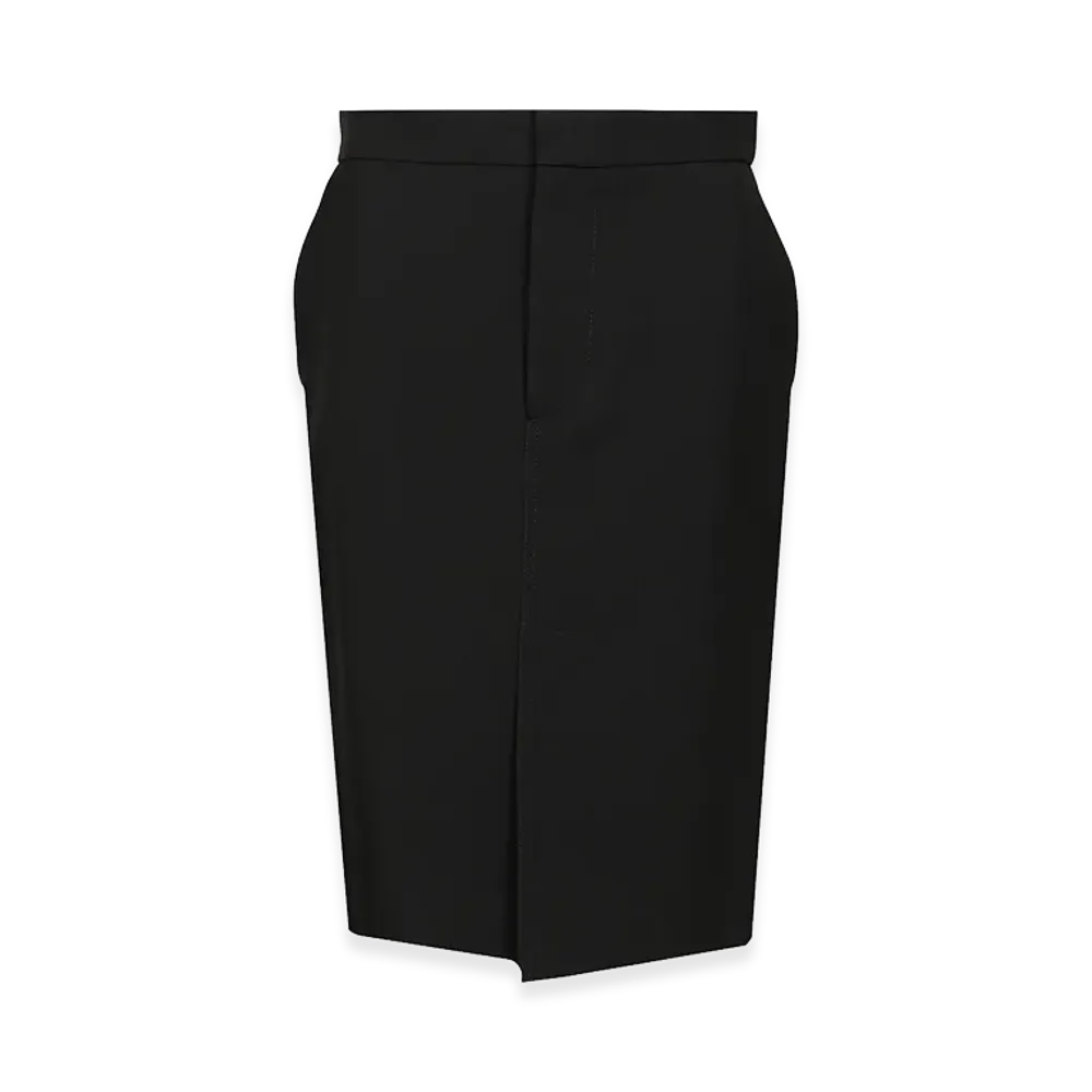 Bottega Veneta Women's Compact Wool Grain De Poudre Straight Tubino Skirt "Black"
