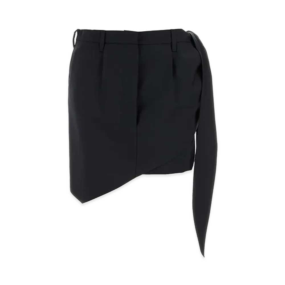 PRADA Women's Mohair Blend Mini Skirt "Blue"
