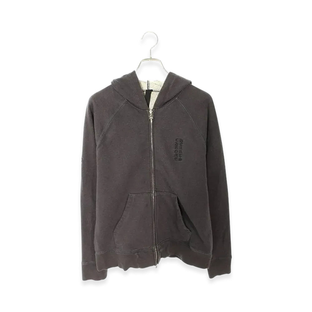 Chrome Hearts Y NOT Dagger Embroidered Zip Up Hoodie "Gray/Silver"