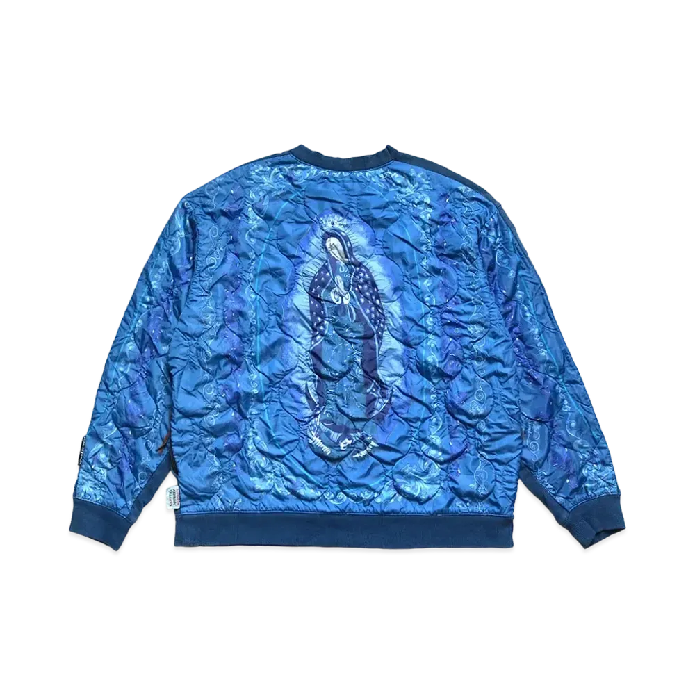 KAPITAL BACK HAIR BEVERAK BIG SWEAT (VIRGIN MARIA) "Blue Purple"