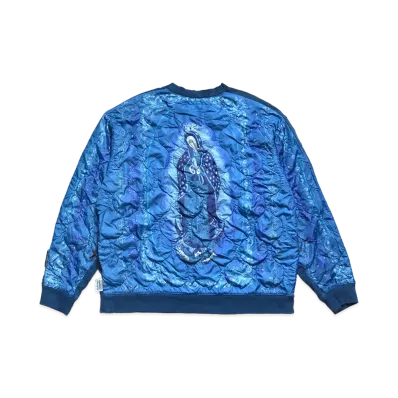 KAPITAL BACK HAIR BEVERAK BIG SWEAT (VIRGIN MARIA) "Blue Purple"