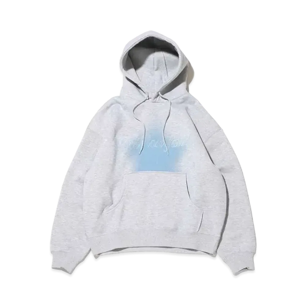 atmos pink Spray Print Hoodie "Gray"