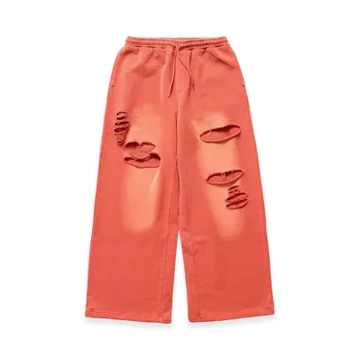 X-Girl Women's Distressed Sweatpants "Orange"