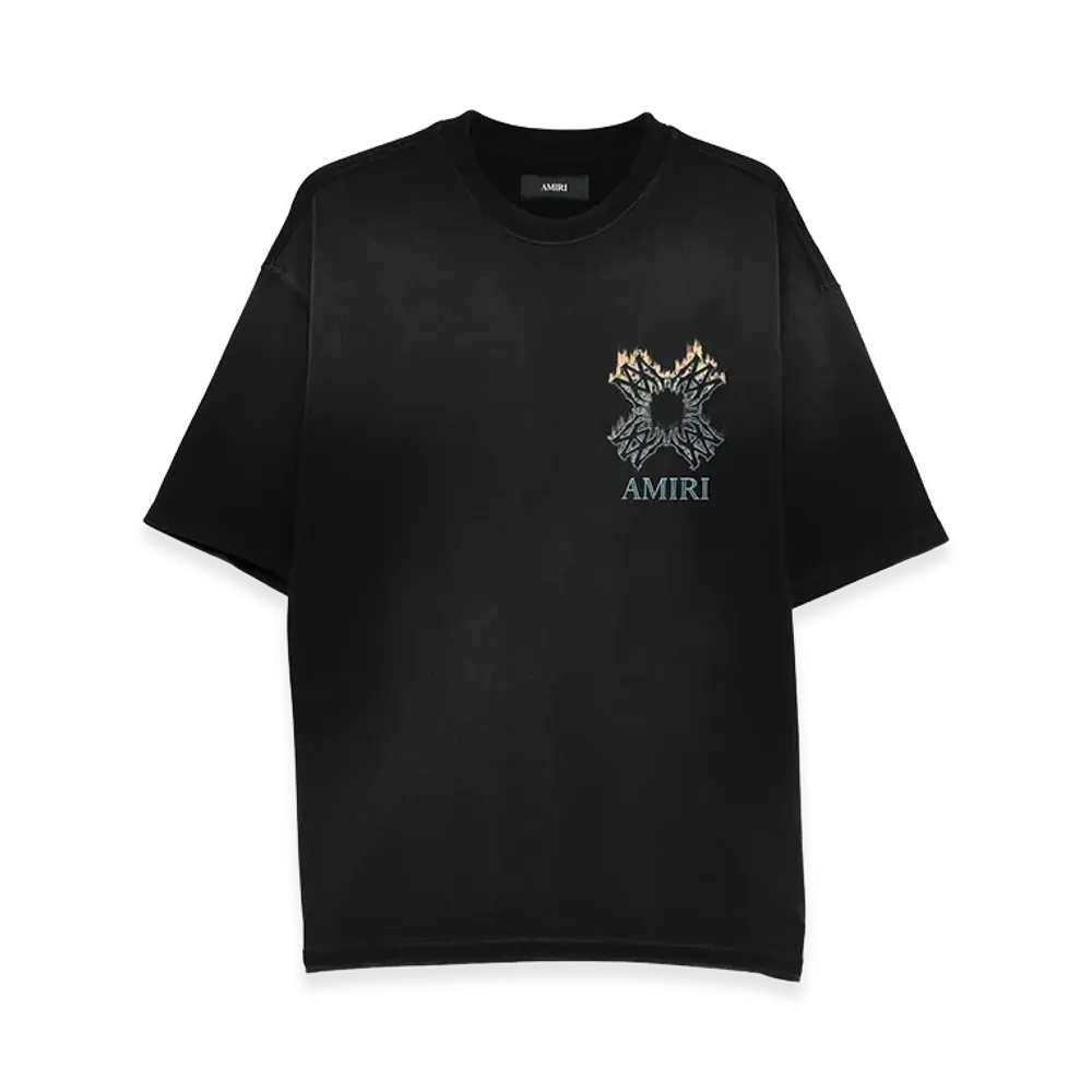 AMIRI MA Quad Flames Tee "Black"