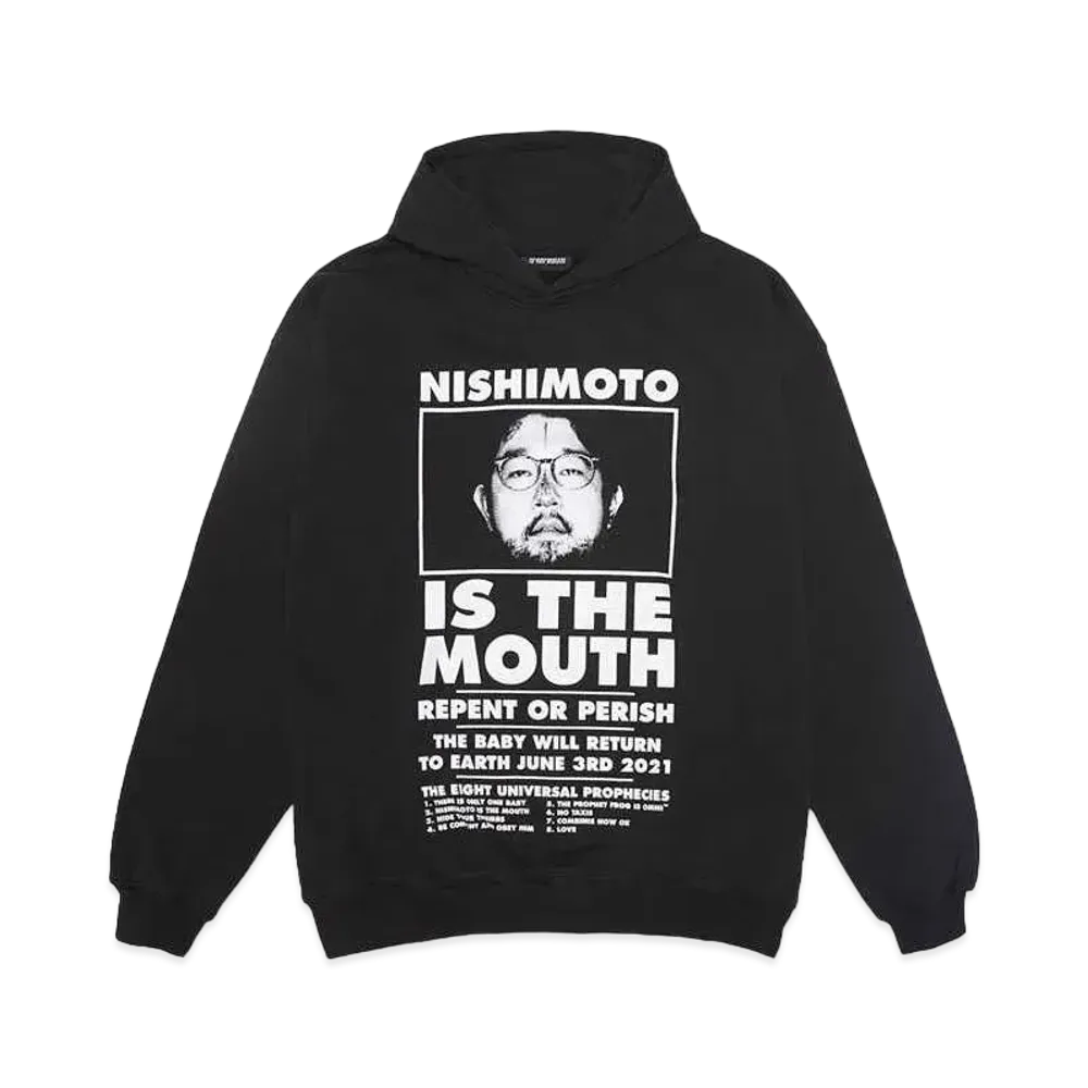 NISHIMOTO IS THE MOUTH CLASSIC SWEAT HOODIE "BLACK"