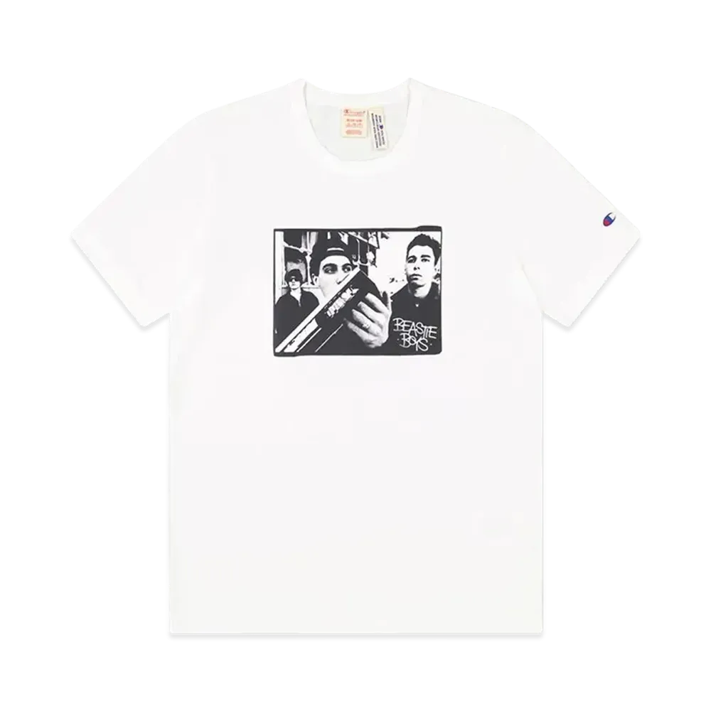 Champion x Beastie Athletic Jersey Combed Beastie Crewneck T-Shirt "White"