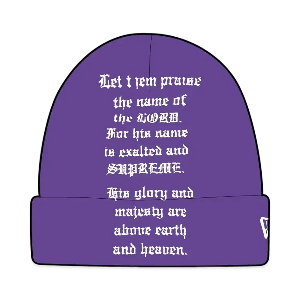 Supreme New Era Psalm Beanie "Purple"