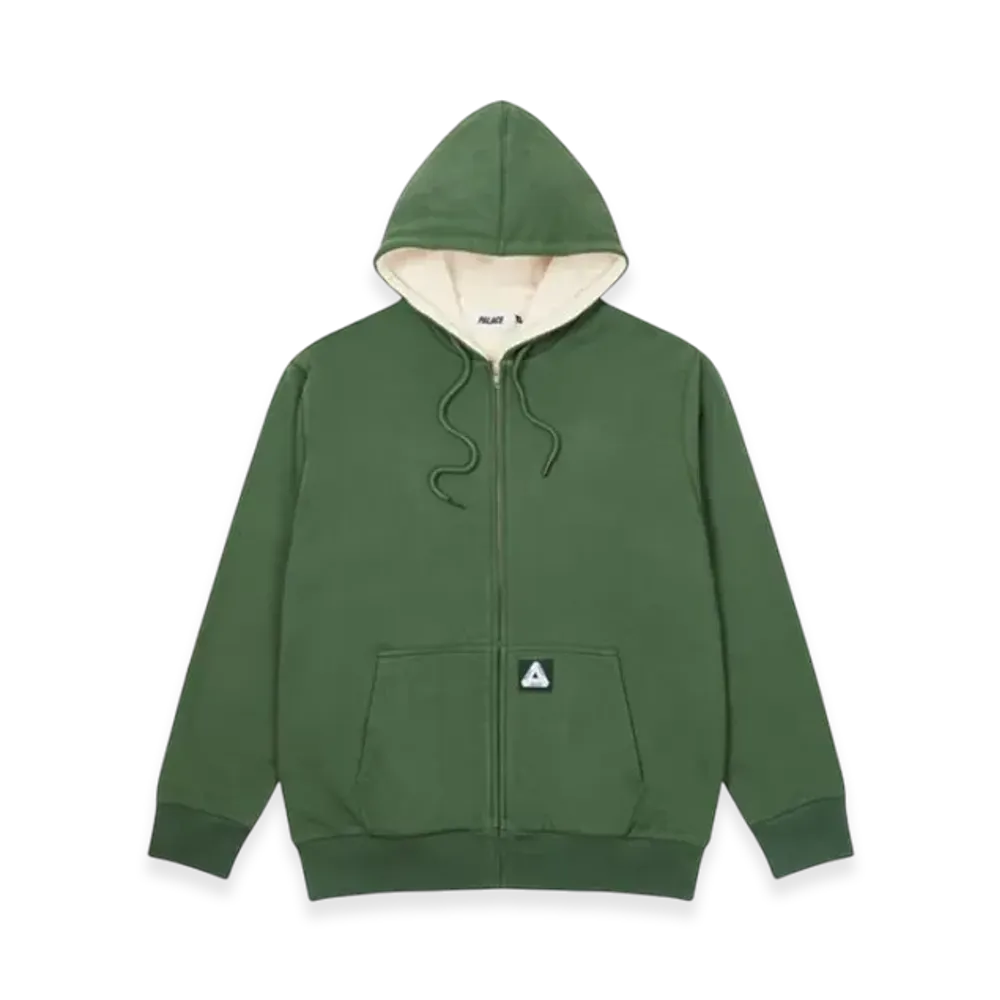 PALACE Patch Thermal Zip Hood "Green"