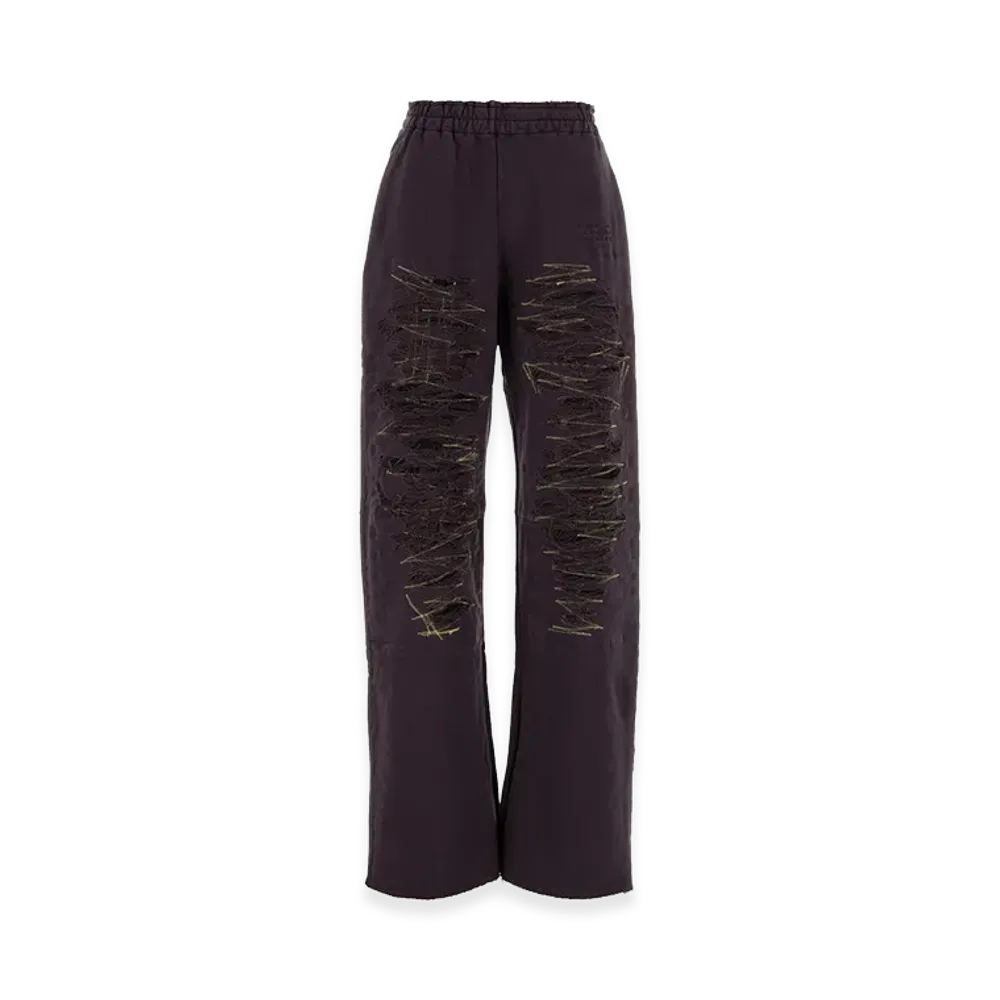 MM6 Maison Margiela Women's Aubergine Cotton Joggers "Purple"