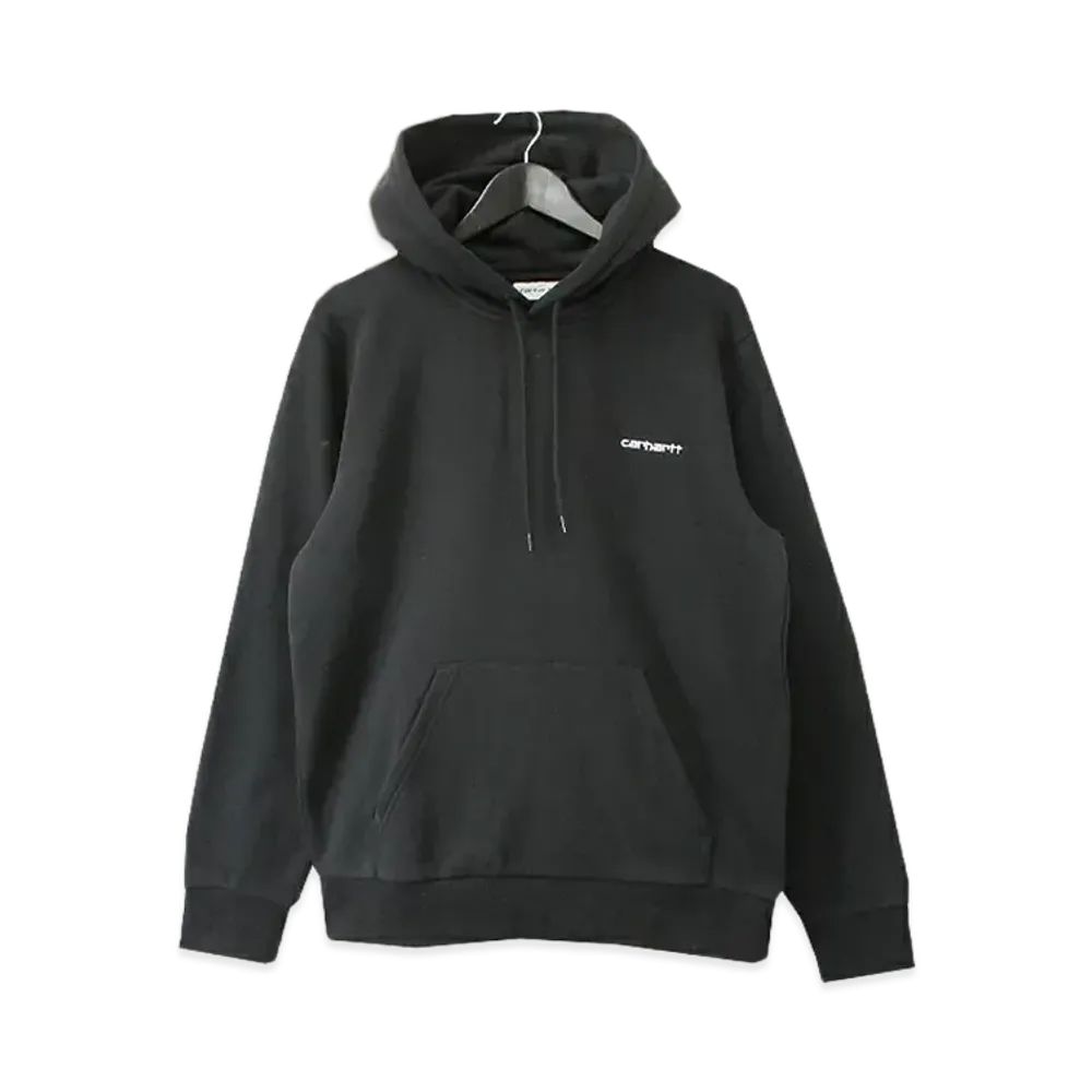 Carhartt WIP Hooded Script Embroidery Sweat "Black/White"