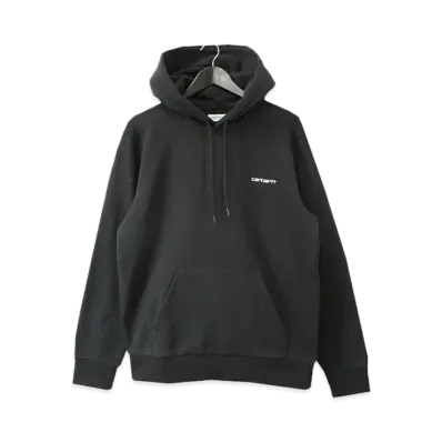 Carhartt WIP Hooded Script Embroidery Sweat "Black/White"