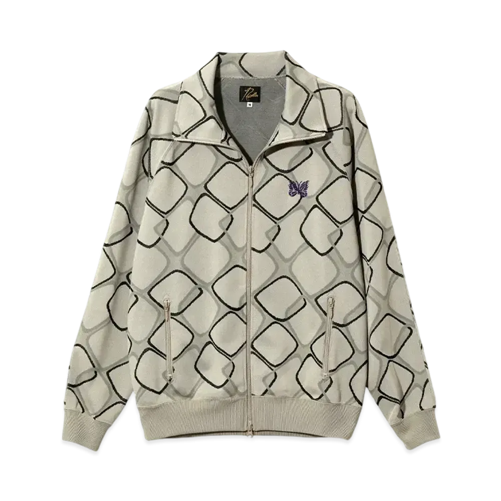 NEEDLES Track Jacket - Poly Jacquard "Beige"