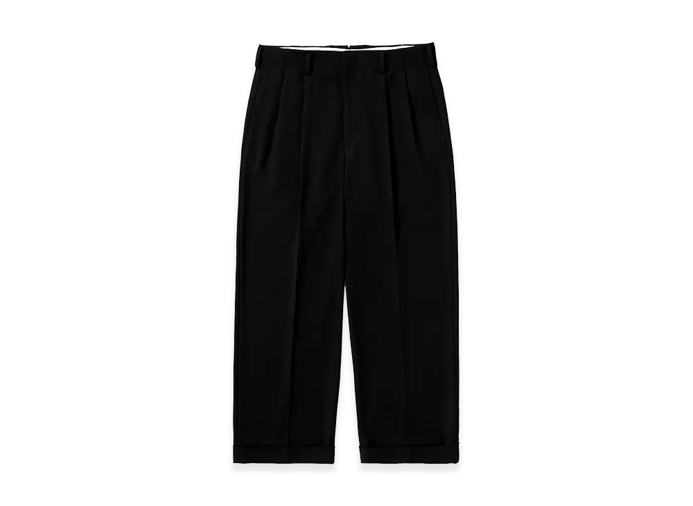 A.PRESSE Wool Wide Tapered Trousers "Black"