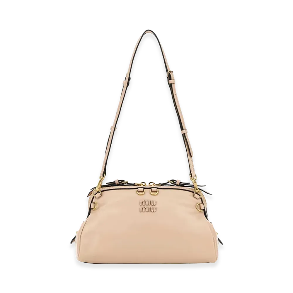 MIU MIU Women's Leather Shoulder Bag "Cipria"