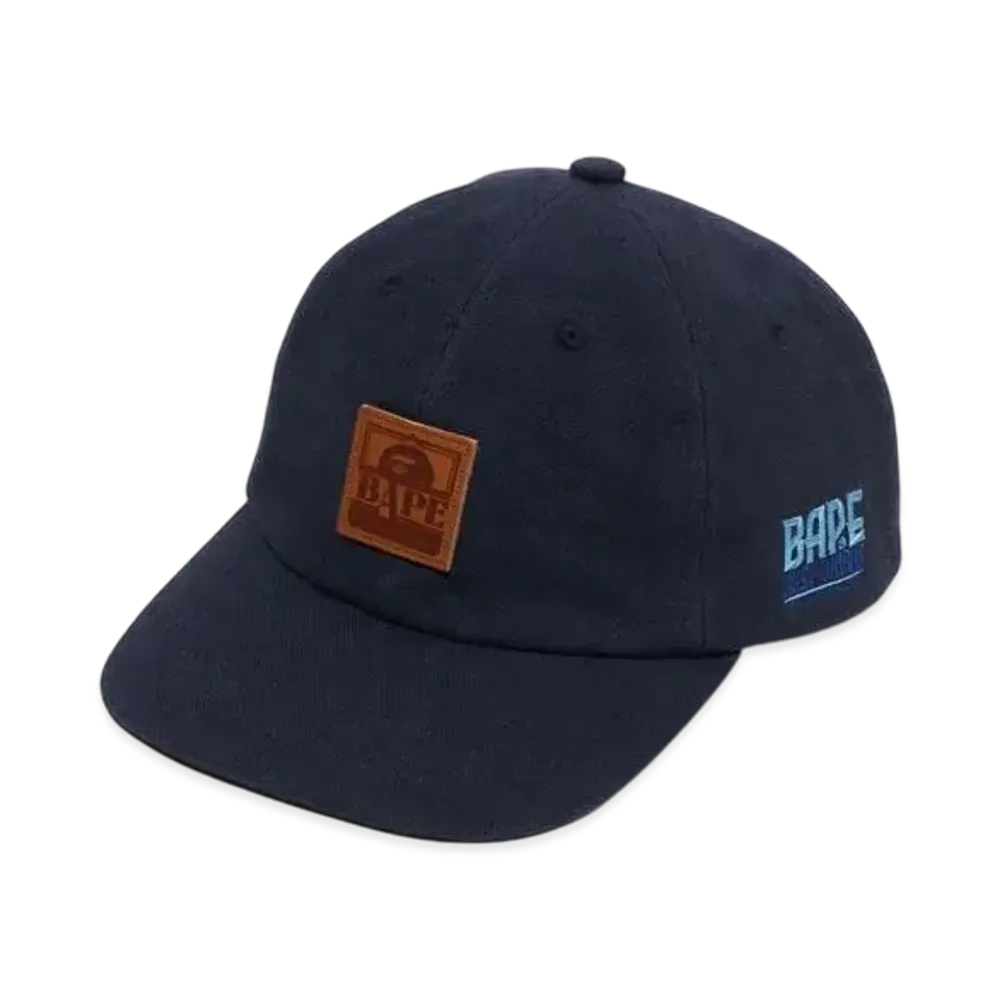 A BATHING APE Washed Canvas Cap "Navy"