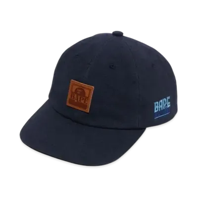 A BATHING APE Washed Canvas Cap "Navy"