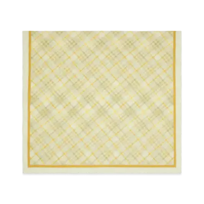 Burberry Check Cotton Scarf "Wheat"