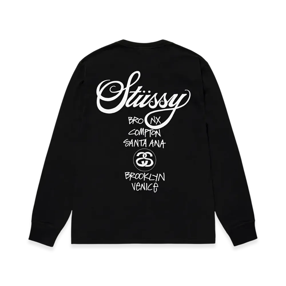 Stussy DSM World Tour LS Tee "Black"