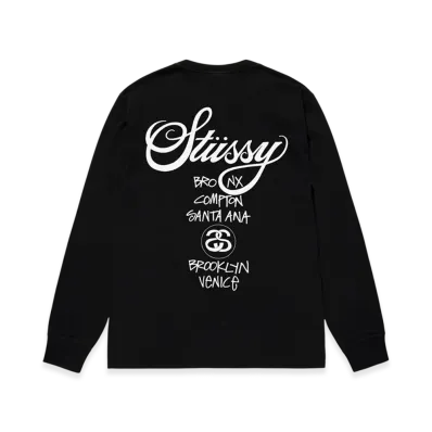Stussy DSM World Tour LS Tee "Black"