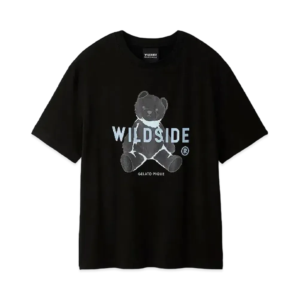 WILDSIDE Yohji Yamamoto x GELATO PIQUE Bear Short Sleeve T-shirt "Black"