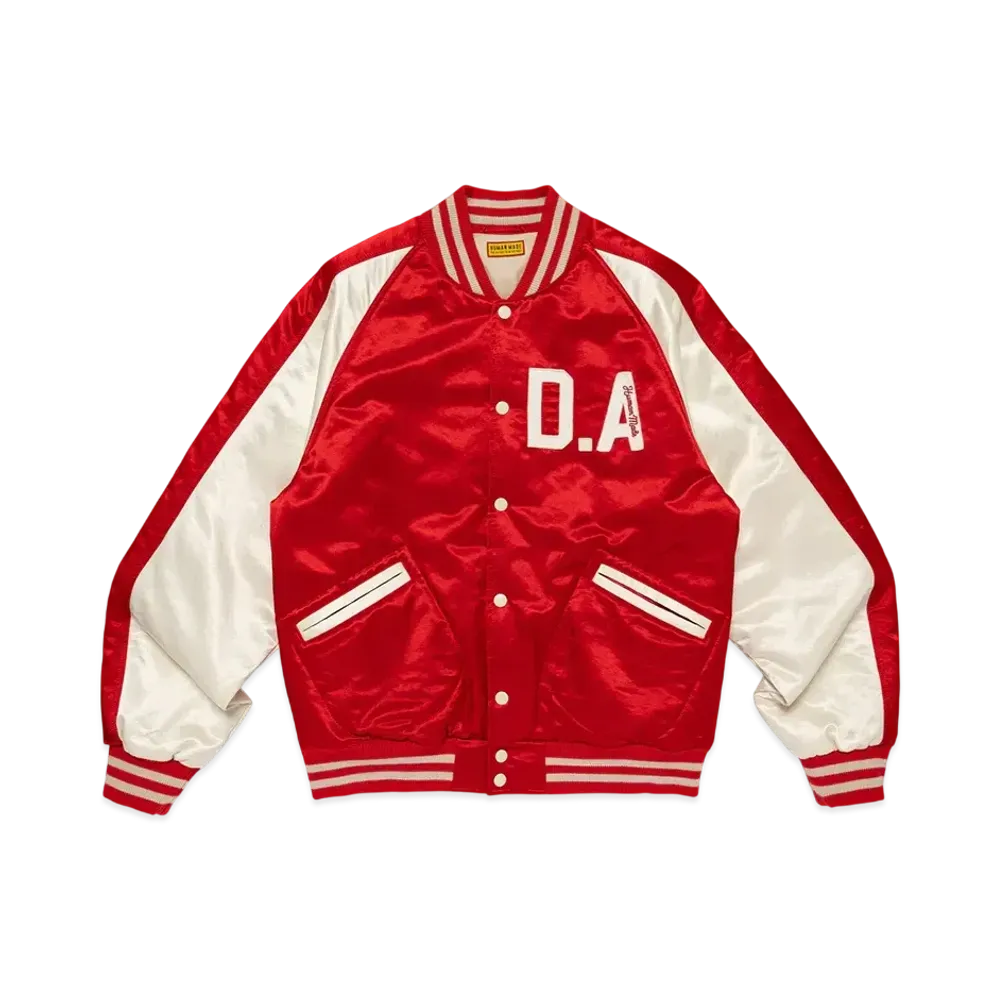 HUMAN MADE Satin Stadium Jacket "Red"