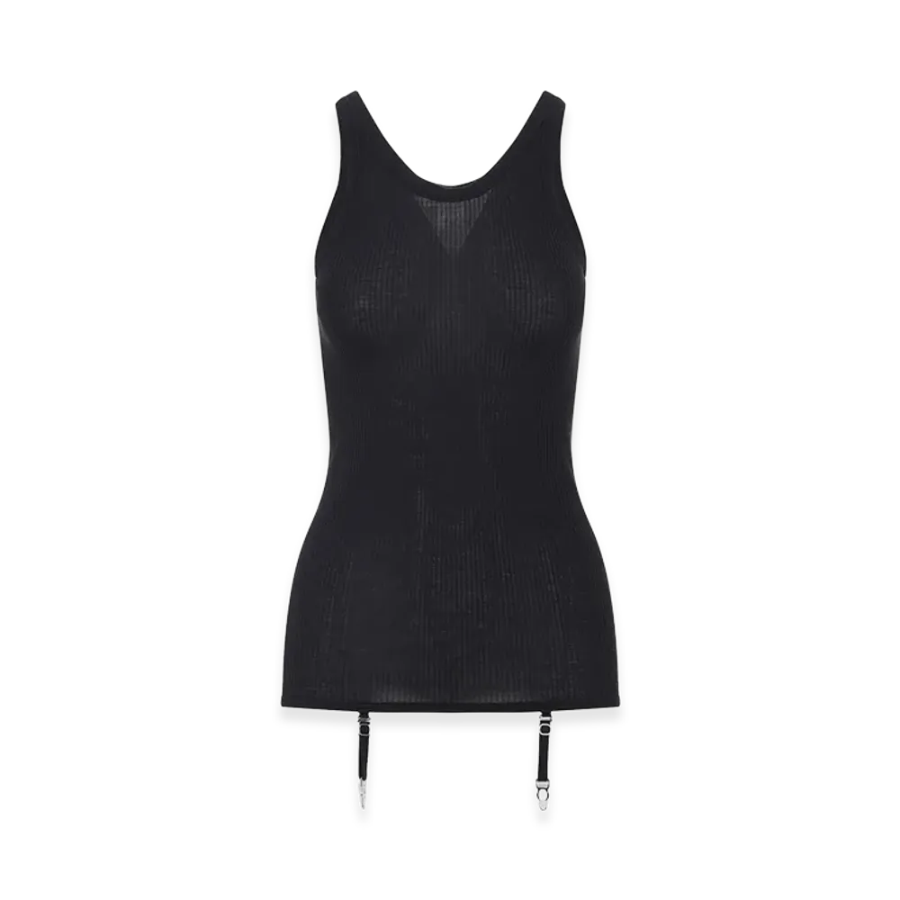LEMAIRE Women's Seamless with Suspenders Top "Black"