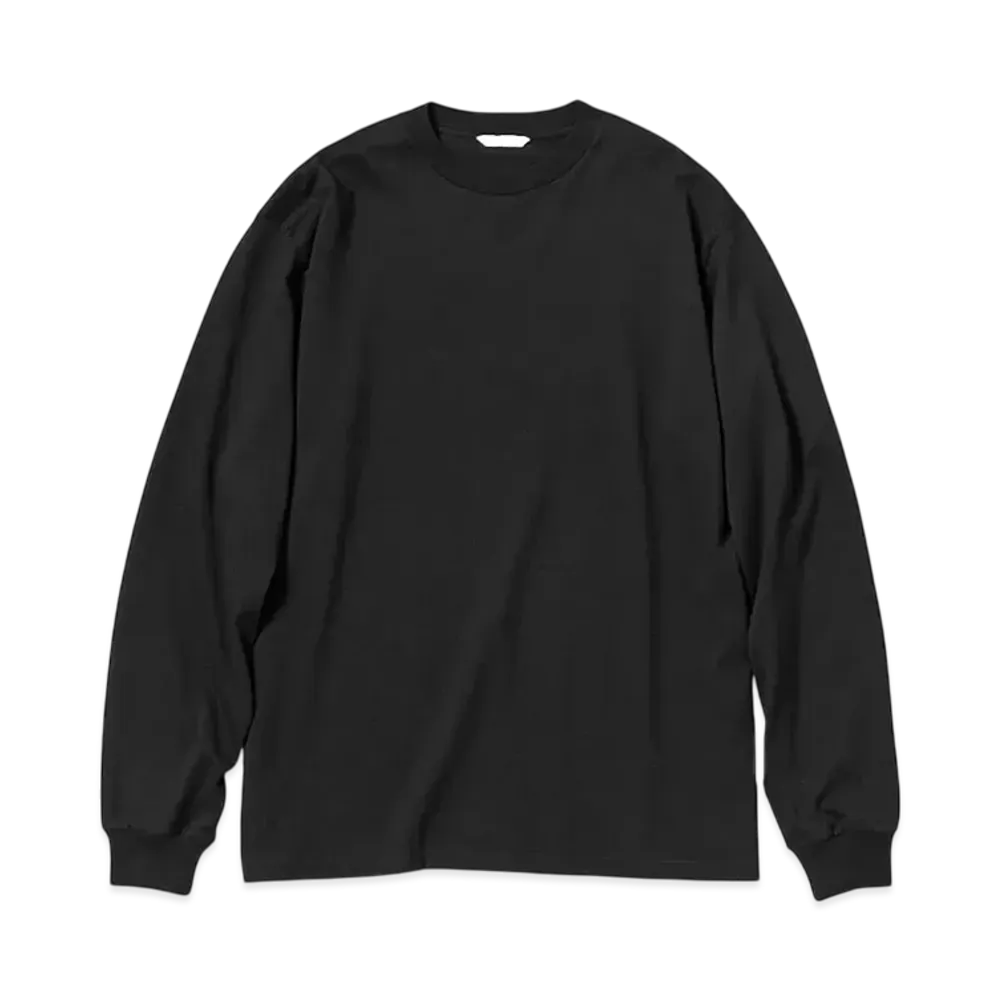 AURALEE Luster Plaiting L/S Tee "Black"