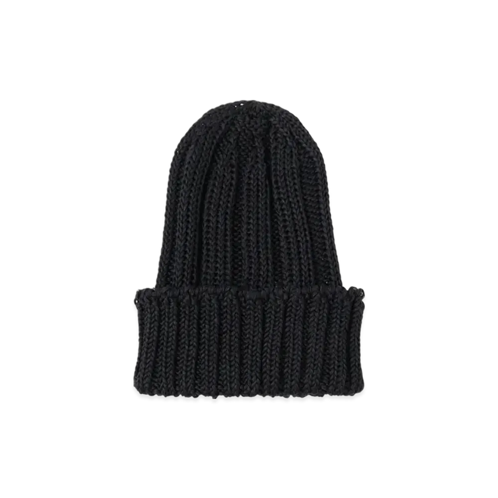 BEAMS Watch Cap Linen Like Cotton "Black"