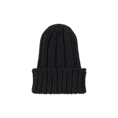 BEAMS Watch Cap Linen Like Cotton "Black"