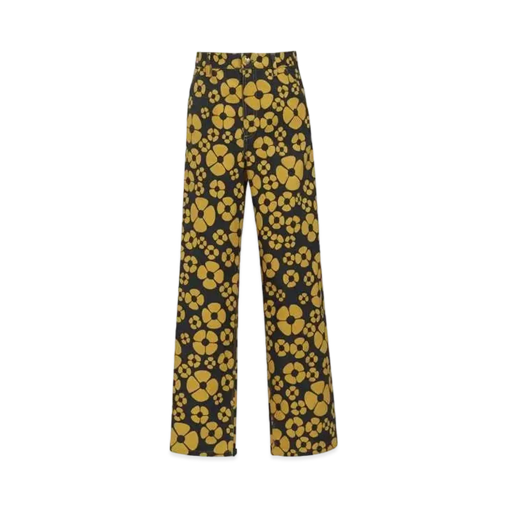 Marni x Carhartt WIP Yellow Floral Trousers "Sunflower"