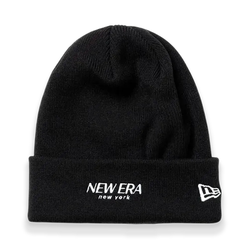 NEW ERA Black Label FW25 Hotel Logo Basic Cuff Knit "Black"